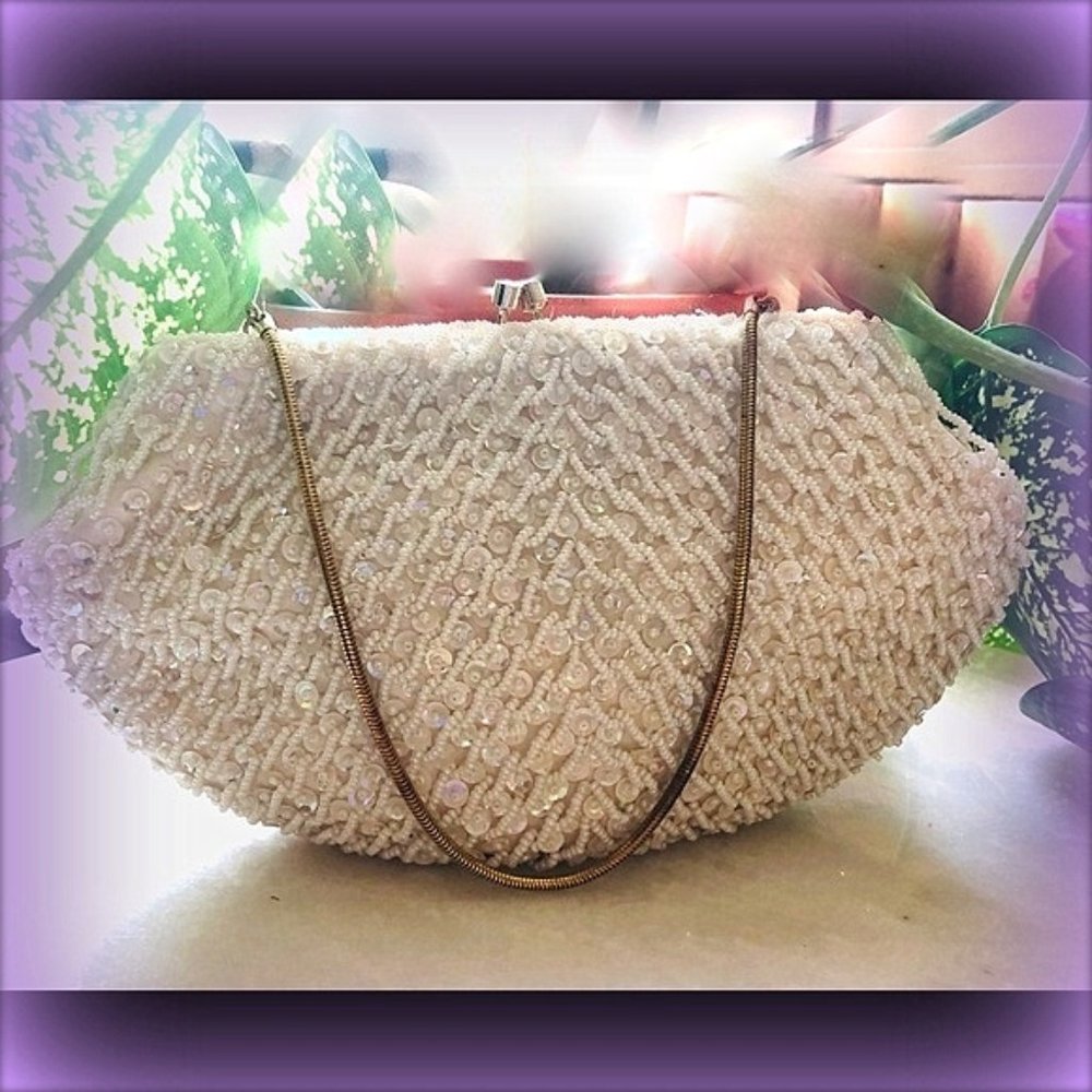 Vintage sequence evening purse beaded Winklemans